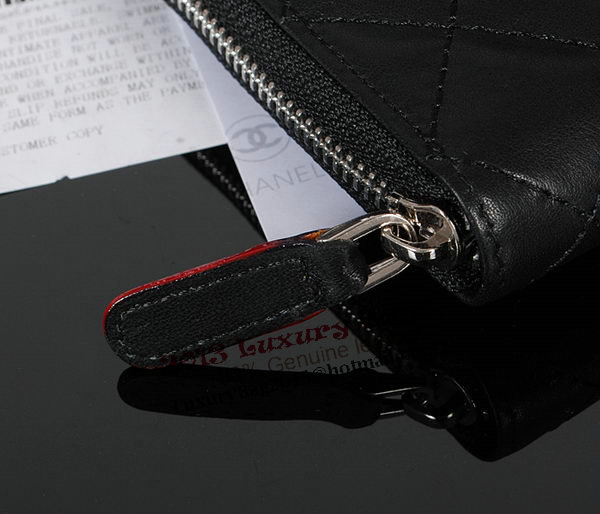 Chanel Matelasse Original Leather Zip Around Wallet A48982 Black Chanel Matelasse Original Leather Zip Around Wallet A48982 Black