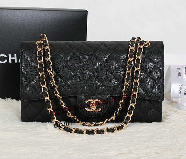 Chanel Classic Flap Bag 1113 Black Original Cannage Pattern Leather Gold Chanel Classic Flap Bag 1113 Black Original Cannage Pattern Leather Gold