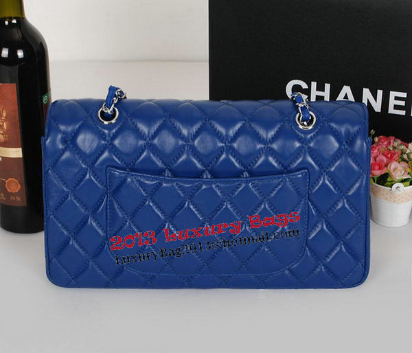 Chanel Classic Flap Bag 1113 RoyalBlue Sheepskin Leather Silver Chanel Classic Flap Bag 1113 RoyalBlue Sheepskin Leather Silver