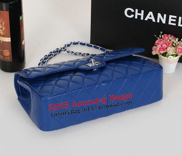 Chanel Classic Flap Bag 1113 RoyalBlue Sheepskin Leather Silver Chanel Classic Flap Bag 1113 RoyalBlue Sheepskin Leather Silver