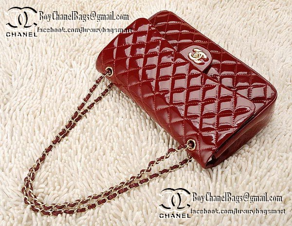 Chanel Classic Flap Bag Patent Leather CHA1113 Burgundy Chanel Classic Flap Bag Patent Leather CHA1113 Burgundy