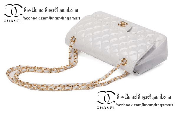 Chanel Classic Flap Bag Patent Leather CHA1113 White Chanel Classic Flap Bag Patent Leather CHA1113 White