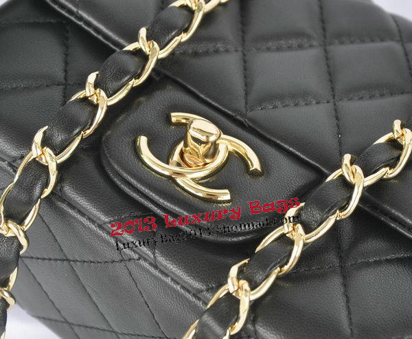 Chanel mini Classic Flap Bag Black Original Sheekskin CHA1115 Gold Chanel mini Classic Flap Bag Black Original Sheekskin CHA1115 Gold