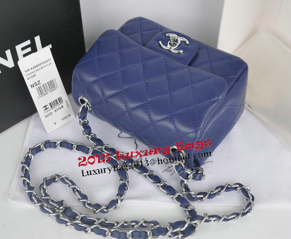 Chanel mini Classic Flap Bag Royal Original Sheekskin CHA1115 Silver Chanel mini Classic Flap Bag Royal Original Sheekskin CHA1115 Silver