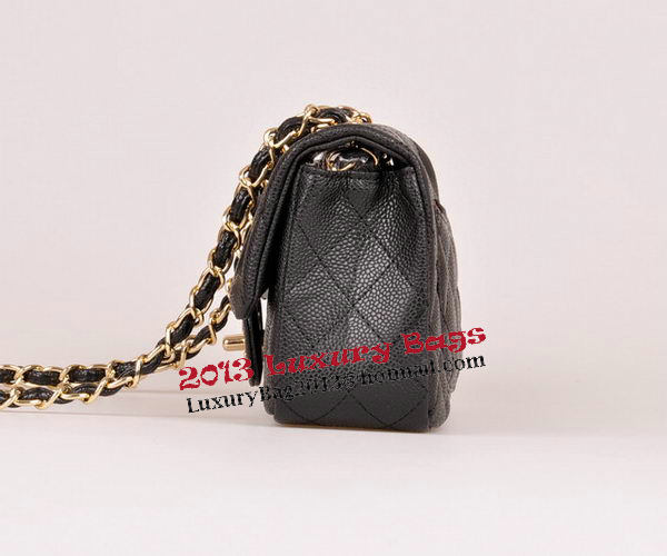 Chanel mini Classic Flap Bag Black Cannage Pattern 1117 Gold Chanel mini Classic Flap Bag Black Cannage Pattern 1117 Gold