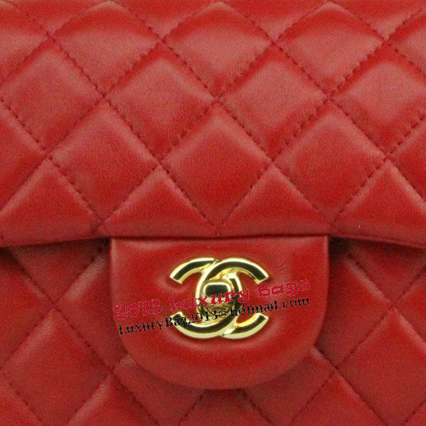 Chanel mini Classic Flap Bag Red Leather 1115 Gold Chain Chanel mini Classic Flap Bag Red Leather 1115 Gold Chain
