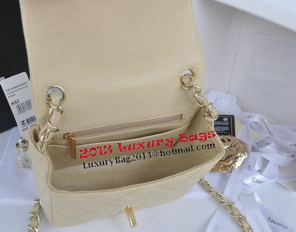 Chanel mini Classic Flap Bag Apricot Cannage Pattern 1115 Gold Chanel mini Classic Flap Bag Apricot Cannage Pattern 1115 Gold