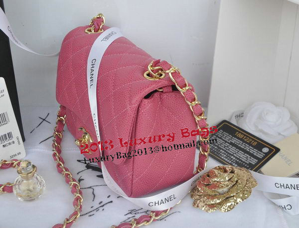 Chanel mini Classic Flap Bag Rose Cannage Pattern 1115 Gold Chanel mini Classic Flap Bag Rose Cannage Pattern 1115 Gold