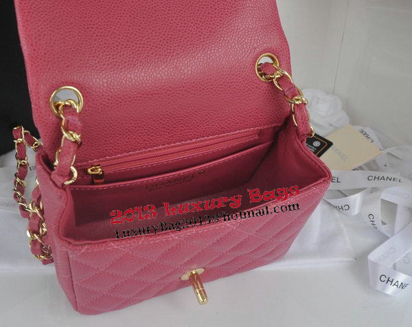 Chanel mini Classic Flap Bag Rose Cannage Pattern 1115 Gold Chanel mini Classic Flap Bag Rose Cannage Pattern 1115 Gold