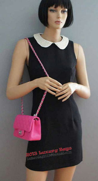 Chanel mini Classic Flap Bag Rose Cannage Pattern 1115 Gold Chanel mini Classic Flap Bag Rose Cannage Pattern 1115 Gold