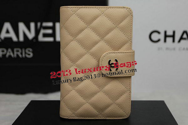 Chanel Matelasse Bi-Fold Wallet Original Cannage Pattern Leater CHA48667 Apricot Chanel Matelasse Bi-Fold Wallet Original Cannage Pattern Leater CHA48667 Apricot