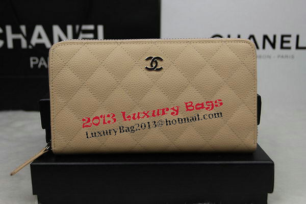 Chanel Matelasse Zip Around Wallet Cannage Pattern A50097 Apricot Chanel Matelasse Zip Around Wallet Cannage Pattern A50097 Apricot
