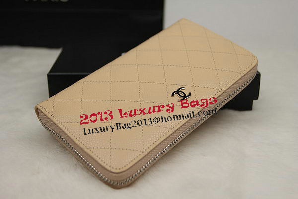 Chanel Matelasse Zip Around Wallet Cannage Pattern A50097 Apricot Chanel Matelasse Zip Around Wallet Cannage Pattern A50097 Apricot