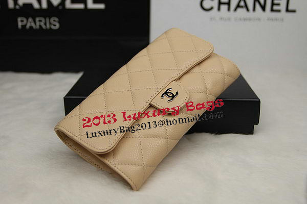 Chanel Tri-Fold Wallet Original Cannage Pattern Leather CHA31506 Apricot Chanel Tri-Fold Wallet Original Cannage Pattern Leather CHA31506 Apricot