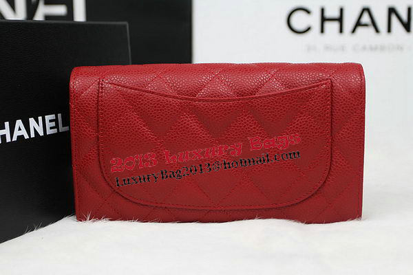 Chanel Tri-Fold Wallet Original Cannage Pattern Leather CHA31506 Red Chanel Tri-Fold Wallet Original Cannage Pattern Leather CHA31506 Red
