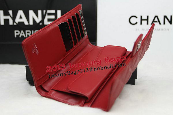Chanel Tri-Fold Wallet Original Cannage Pattern Leather CHA31506 Red Chanel Tri-Fold Wallet Original Cannage Pattern Leather CHA31506 Red