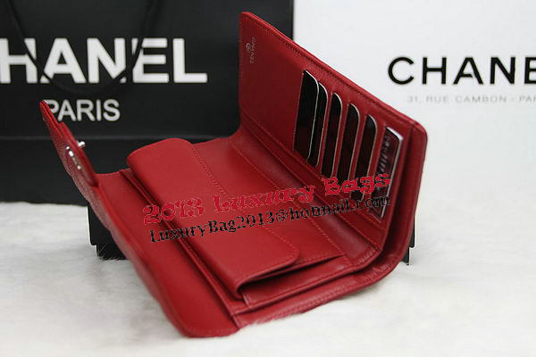 Chanel Tri-Fold Wallet Original Cannage Pattern Leather CHA31506 Red Chanel Tri-Fold Wallet Original Cannage Pattern Leather CHA31506 Red