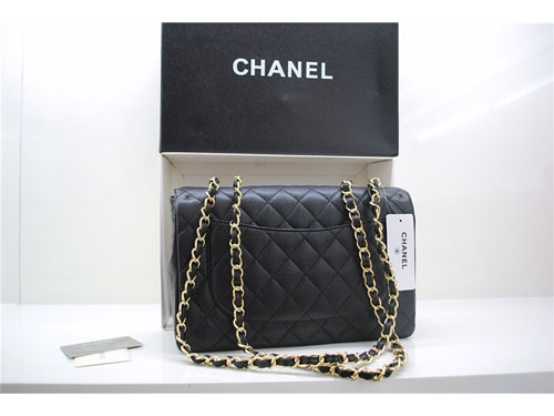 Fashion Chanel Original Caviar Leather Classic Flap Bag A28600 Black Gold Fashion Chanel Original Caviar Leather Classic Flap Bag A28600 Black Gold