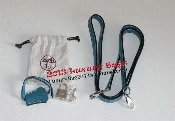 Hermes Bolide 37CM Calfskin Leather Tote Bags H509084 Blue