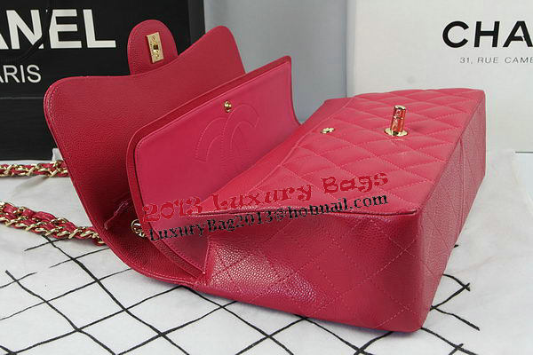 Chanel Classic Flap Bag Rose Cannage Pattern CF1113 Gold Chanel Classic Flap Bag Rose Cannage Pattern CF1113 Gold