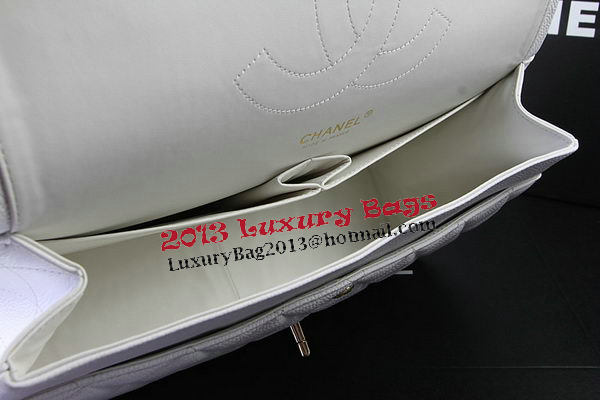 Chanel Classic Flap Bag White Cannage Pattern CF1113 Gold Chanel Classic Flap Bag White Cannage Pattern CF1113 Gold