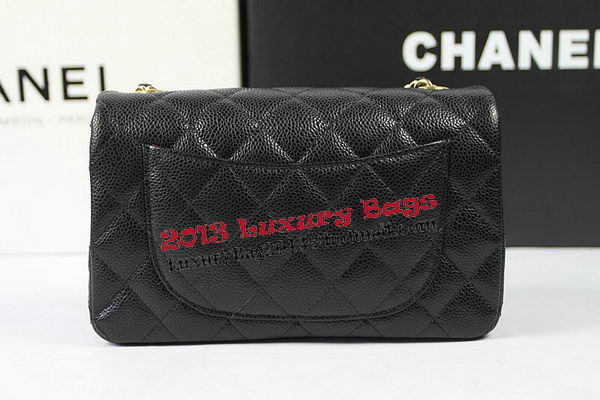 Chanel Classic MINI Flap Bag Black Cannage Pattern CF1119 Gold Chanel Classic MINI Flap Bag Black Cannage Pattern CF1119 Gold
