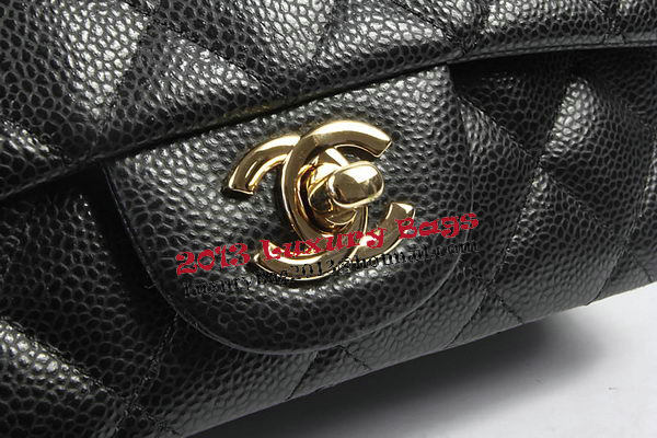 Chanel Classic MINI Flap Bag Black Cannage Pattern CF1119 Gold Chanel Classic MINI Flap Bag Black Cannage Pattern CF1119 Gold