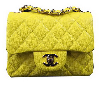 Chanel Classic MINI Flap Bag Lemon Cannage Pattern CF1115 Gold Chanel Classic MINI Flap Bag Lemon Cannage Pattern CF1115 Gold