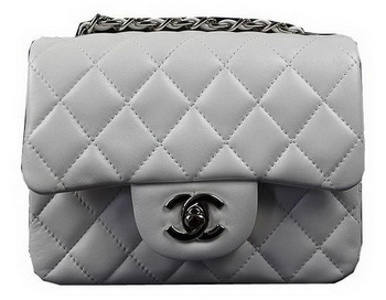 Chanel Classic MINI Flap Bag OffWhite Original Sheep Leather CF1115 Silver Chanel Classic MINI Flap Bag OffWhite Original Sheep Leather CF1115 Silver