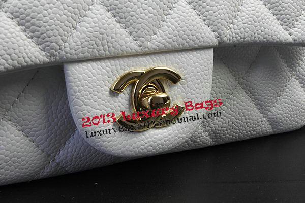 Chanel Classic MINI Flap Bag White Cannage Pattern CF1119 Gold Chanel Classic MINI Flap Bag White Cannage Pattern CF1119 Gold
