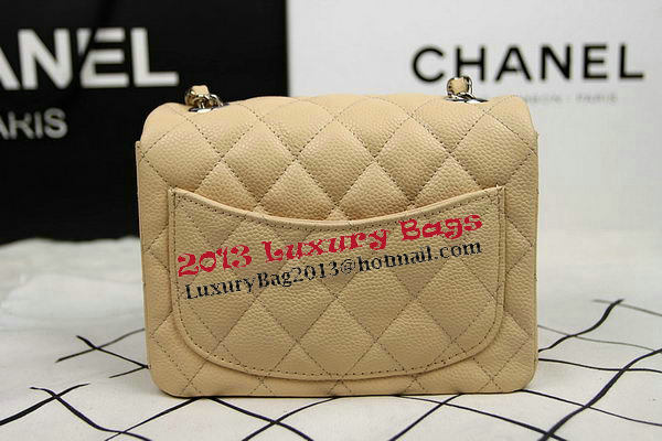 Chanel Classic MINI Flap Bag CF1115 Apricot Cannage Pattern Silver Chanel Classic MINI Flap Bag CF1115 Apricot Cannage Pattern Silver