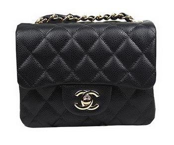 Chanel Classic MINI Flap Bag CF1115 Black Cannage Pattern Gold Chanel Classic MINI Flap Bag CF1115 Black Cannage Pattern Gold