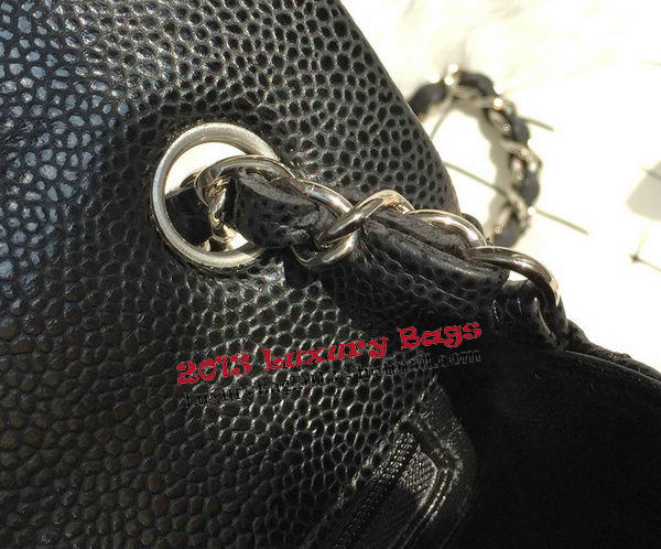 Chanel Classic Flap Bags black Original Cannage Patterns A1116 Silver Chanel Classic Flap Bags black Original Cannage Patterns A1116 Silver