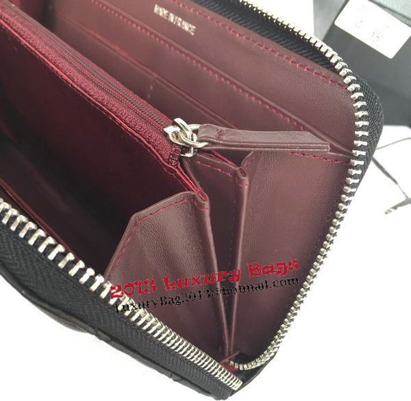Chanel Matelasse Zip Around Wallet Black Sheepskin A50097 Silver Chanel Matelasse Zip Around Wallet Black Sheepskin A50097 Silver