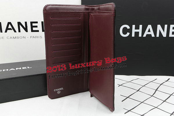 Chanel Bi-Fold Wallet Black Original Sheepskin A31509 Silver Chanel Bi-Fold Wallet Black Original Sheepskin A31509 Silver