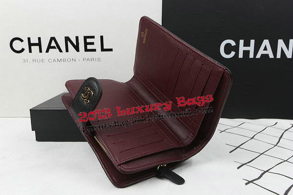 Chanel Matelasse Bi-Fold Wallet Black Original Cannage Pattern A48667 Gold Chanel Matelasse Bi-Fold Wallet Black Original Cannage Pattern A48667 Gold
