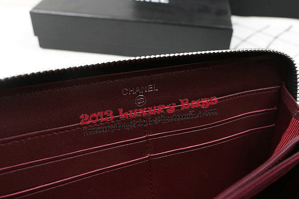 Chanel Matelasse Zip Around Wallet Black Sheepskin A50097 Silver Chanel Matelasse Zip Around Wallet Black Sheepskin A50097 Silver