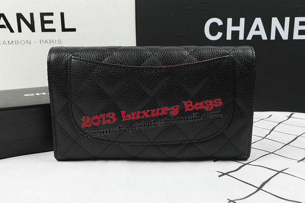 Chanel Tri-Fold Wallet Black Original Cannage Pattern A31506 Silver Chanel Tri-Fold Wallet Black Original Cannage Pattern A31506 Silver