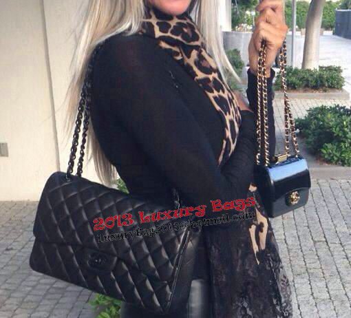 Chanel Classic Flap Bags Original Lambskin Leather A1113 Black Chanel Classic Flap Bags Original Lambskin Leather A1113 Black