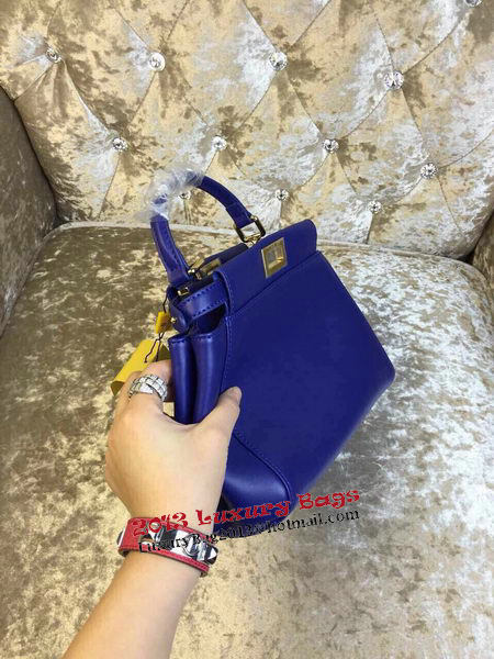 Fendi mini Peekaboo Bag Calfskin Leather 30320 Royal Fendi mini Peekaboo Bag Calfskin Leather 30320 Royal