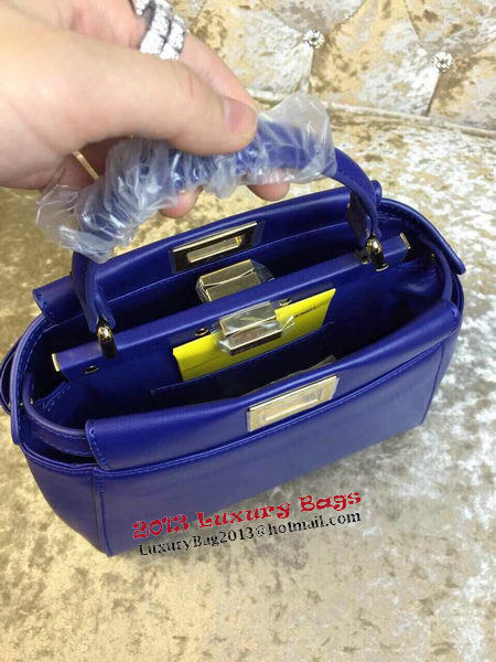 Fendi mini Peekaboo Bag Calfskin Leather 30320 Royal Fendi mini Peekaboo Bag Calfskin Leather 30320 Royal