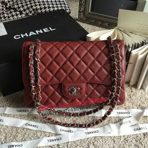 Chanel Classic Flap Bags Original Caviar Leather A1113 Burgundy Chanel Classic Flap Bags Original Caviar Leather A1113 Burgundy
