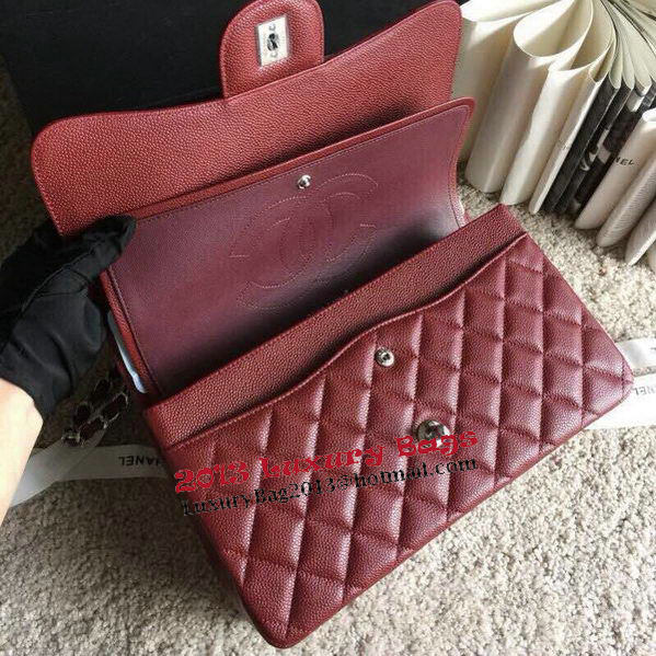 Chanel Classic Flap Bags Original Caviar Leather A1113 Burgundy Chanel Classic Flap Bags Original Caviar Leather A1113 Burgundy