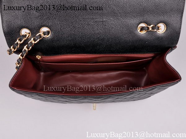 Chanel Jumbo Flap Bag Black Cannage Pattern A28600 Gold Chanel Jumbo Flap Bag Black Cannage Pattern A28600 Gold