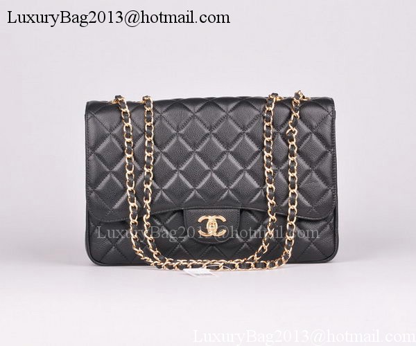 Chanel Jumbo Flap Bag Black Cannage Pattern A28600 Gold Chanel Jumbo Flap Bag Black Cannage Pattern A28600 Gold