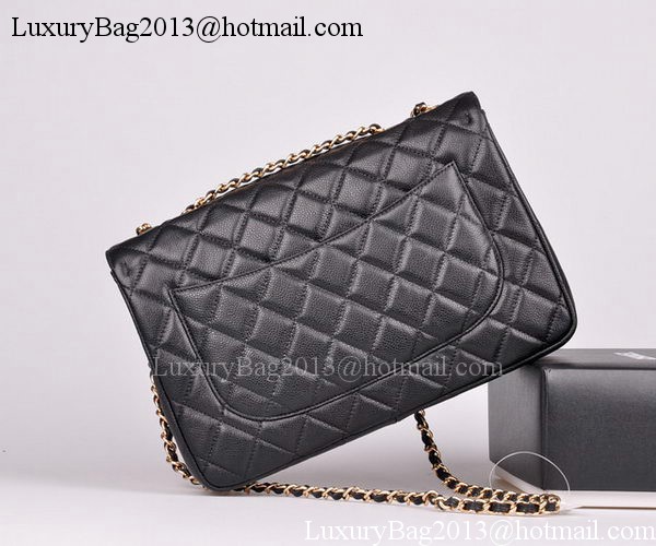 Chanel Jumbo Flap Bag Black Cannage Pattern A28600 Gold Chanel Jumbo Flap Bag Black Cannage Pattern A28600 Gold