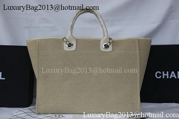 Chanel Large Canvas Tote Shopping Bag A67002 Apricot Chanel Large Canvas Tote Shopping Bag A67002 Apricot