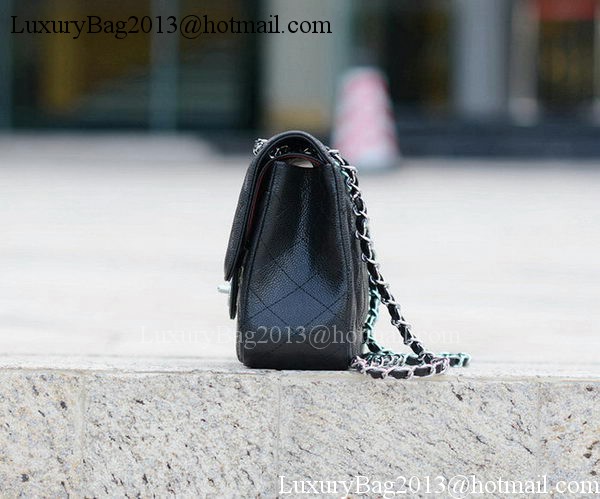 Chanel Classic Flap Bag Black Cannage Pattern A1113 Silver Chanel Classic Flap Bag Black Cannage Pattern A1113 Silver