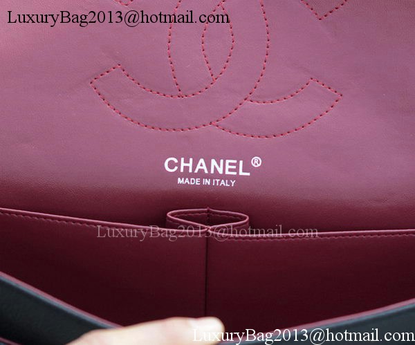 Chanel Classic Flap Bag Black Cannage Pattern A1113 Silver Chanel Classic Flap Bag Black Cannage Pattern A1113 Silver