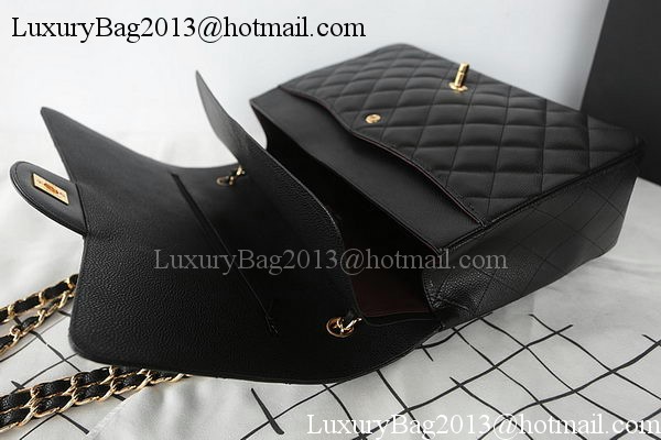 Chanel Classic Flap Bag Black Original Cannage Pattern CFA1116 Gold Chanel Classic Flap Bag Black Original Cannage Pattern CFA1116 Gold